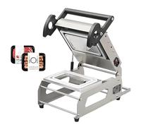 EpyGnom Machine de Thermoscellage pour Barquettes Alimentaires Commerciales, Machine d'emballage Alimentaire Manuelle sous Pression, 7-8 Cycles/Minute, Réglage de Température par Molette 180 * 120