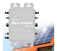 EpyGnom Onduleur Solaire Mppt Raccordé Au Réseau, Micro Onduleur Panneau Solaire Plug & Play, Étanche Ip65, Surveillance Via Wi-FI Ou Application Mobile, pour Domestique et Commercial Silver-1800W