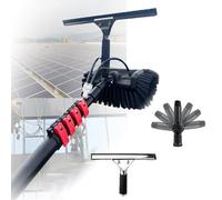 EpyGnom Perche Brosse et Raclette Telescopique Nettoyage Panneaux Solaires Brosse Telescopique Toiture avec Tuyau d'eau Interne pour Fenêtres Hautes Intérieure et Les Panneaux solaires 6m/20FT