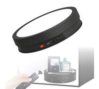 EpyGnom Plateau Tournant Motorisé avec Éclairage LED Intégré et Télécommande. Parfait pour Photographier et Filmer Bijoux Montres et Objets de Collection sous Un Jour Nouveau Black-22cm