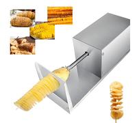 EpyGnom Trancheuse Spirale Professionnelle Coupe-Pommes de Terre en Spirale Électrique en Acier Inoxydable avec Interrupteur Marche/Arrêt pour la Maison Hôtels et Restaurants