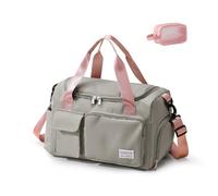 Epzia Petit sac de gym pour femme - Sac de voyage imperméable - Bagage à main - Sac de weekend avec compartiment à chaussures et compartiment humide - Sac fourre-tout de gym pour voyage, entraînement,