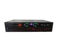 EQ-666BT Égaliseur Bluetooth sans perte stéréo 40 bandes Contrôleur d'effets numériques audio,Égaliseur de réglage Hi-Fi Home EQ,Égaliseur de réglage haut/moyen/basse,carte support/disque U, black
