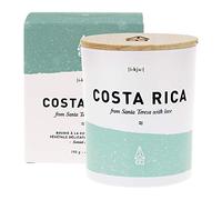 EQ | Bougie Parfumée Costa Rica - Cire 100% Naturelle et Végétale - Capot en Bois de Hêtre - Mèche pur Coton - Senteur Patchouli, Bambou - 40 Heures de Brûlage - Fabriquée En France