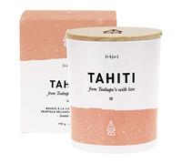 EQ | Bougie Parfumée Teahupo'o Tahiti - Cire 100% végétale - Capot en bois de hêtre - Mèche pur coton - Notes boisées et insousciantes - 45 heures de brûlage - Fabriquée en France