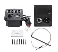 EQ Equalizer Pickup, Préampli 4 Bandes pour Guitare Acoustique SE-4N avec Accordeur intégré, Prises de Sortie XLR 6,35 Mm, Accessoires D'instruments pour Guitares Folk