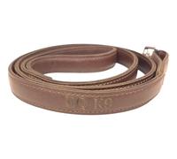 EQ K9 Laisse pour chien 100 % cuir véritable avec fermoir solide pour promener et dresser le chien, convient pour les chiens de petite, moyenne et grande taille, 1,2 m (marron)