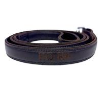 EQ K9 Laisse pour chien 100 % cuir véritable avec fermoir solide pour promener et dresser votre chien Convient aux chiens de petite, moyenne et grande taille Noir 1,2 m