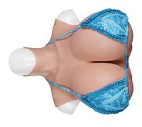 EQAIWUJIE Plaque de Poitrine Énorme Z Cup Formes de Seins en Silicone pour Crossdresser Cosplay Drag Queen (Couleur 2, S Cup)