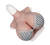 EQAIWUJIE Plaque de Poitrine Énorme Z Cup Formes de Seins en Silicone pour Crossdresser Cosplay Drag Queen (Couleur 3, S Cup)