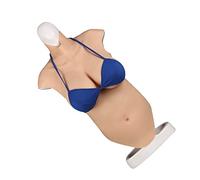 EQAIWUJIE Seins en Silicone Demi-Corps Faux Seins artificiels pour crossdressing CD Drag Queen Mastectomie, Couleur 2, C