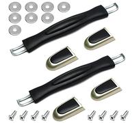 EQEQE Sangle de poignée de Bagage, Sangle de Traction, 2 pièces Support latéral de poignée de Traction en Plastique for Valise de Coffre de Bagage Noir RB-071B 265x30x20mm