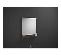 Eqio miroir lumineux SEZQ065F2012 65 x 76,9 x 15 cm, décor châtaigne truffe, plafonnier LED horizontal Burgbad