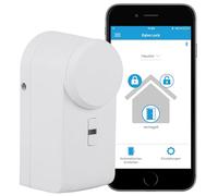Eqiva Serrure de porte intelligente 142950A0 Bluetooth blanche 5,6×5,2×11,4 cm