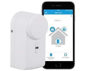 eqiva Serrure de porte intelligente Bluetooth, blanche, 142950A0, 5,6 x 5,2 x 11,4 cm