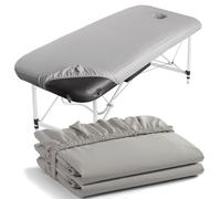 Eqivei Lot de 2 Housse Table Massage Lavables, Drap Housse Table de Massage Avec trou, Respirantes Housses de Protection pour lit de Massage, 70 x 190 x 12 cm