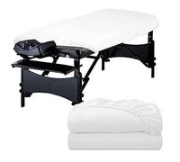 eqivei Lot de 2 Housse Table Massage Lavables, Drap Housse Table de Massage Imperméables, Résistantes à l'huile Housses de Protection pour lit de Massage 80 x 190 x 12 cm