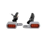 EQJSHL Indicateurs Moto Clignotants Avant De Moto pour Harley Softail 2000-2014 Dyna 1999-2017 Sportster 1993-2003 Clignotants Indicateurs(Chrome Orange)