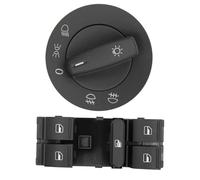 EQJSHL Interrupteur De Vitre Voiture Pour VW Pour Jetta MK5, Pour Golf 5/6, Pour Tiguan, Pour Passat B6 CC, Bouton Phare Antibrouillard Bouton Interrupteur lève-vitre(Noir 3)