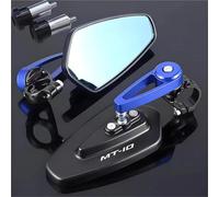 EQJSHL Rétroviseur Latéral De Moto pour Yamaha MT10, D'extrémité Guidon Rotatif À 360 °, Recul Modifié Rétroviseur Conduite(Bleu)