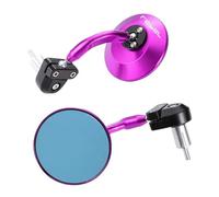 EQJSHL Rétroviseur Latéral Moto pour Rebel 300 500 CMX, 7/8'', 22 Mm, Rond, avec Réflecteur D'extrémité De Guidon Rétroviseur Conduite(Violet 2)