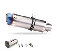 EQJSHL Silencieux D'échappement pour Moto pour Suzuki GSR600 51 Mm, Tube D'échappement Amovible, Silencieux, Modification du Silencieux(Bleu)