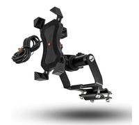 EQJSHL Support Téléphone Portable pour Moto, De Navigation GPS pour Africa Twin CRF1000L 2018-2019, Adaptateur Adaptateur étagère Mobile(Noir 6)