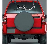 EQLEF® bel autocollant Just Married - Decal voiture / Sticker mur Just Married vinyle Car Decal Conception / mariage Cling Bannière Décoration Citation Sticker / Stickers Retour Miroir de fenêtre de voiture