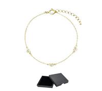 EQLEF Bracelet Maman, ÉLéGant Charme de Cristaux de CœUr Bracelet Mamie RéGlable Avec 18k Or Plaqué NoëL de la FêTe des MèRes et Cadeaux D'Anniversaire