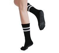 EQLEF Chaussettes Antidérapantes Femmes Yoga Pilates Chaussettes Confortables pour Les Filles d'hôpital d'intérieur