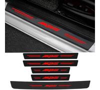 EQLIFD Voiture Carbon Fibre Protection Seuil Porte Sticker, pour Mazda MPS Plinthes Étanches Anti-Rayures Protection Pédale Autocollants,5PCS