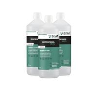EQM - ECO-301 - Alcool Isopropylique Pur à 99,9% - 3x1L - Nettoyage de composants électroniques, objectifs et écrans - Nettoyage des résines d'impression 3D