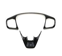 EQPWZG Accessoires d'autocollant de garniture de couverture de volant intérieur de style de voiture, for Ford, for Focus, for Kuga Escape 2018 2020, for Fiesta MK8, for Bronco ABS Garniture de couvert