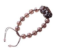 EQQHJL Bracelet de Richesse en Obsidienne Noire, Bracelet en Obsidienne, Bracelet énergétique Noire Naturelle, Piyao for éloigner Les Mauvais Esprits, Bijoux for Femmes et Hommes(12mm)