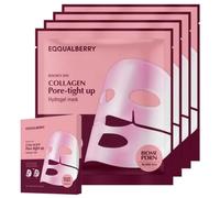 EQQUALBERRY Masque hydrogel au collagène pour resserrer les pores - 4 pièces