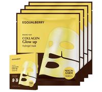 EQQUALBERRY Masque hydrogel éclat collagène - 4 pièces