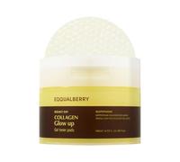 EQQUALBERRY Patchs toniques au collagène éclat - Patchs coréens éclaircissants au collagène à absorption profonde, formule hydratante et éclatante, 140 ml (60 pads)