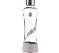 EQUA Bouteille en verre plume 0,55 l - Gourde en verre borosilicate 550 ml - Bouteille design pour les déplacements - Bouteille de sport
