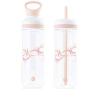 EQUA FLW 02 Be Beat Gourde 2 en 1 sans BPA - Bouteille de Sport avec Couvercle Smoothie et Paille 800 ML ou 750 ML - Gourde pour Le Sport et Les déplacements - Bouteille de Sport Designer