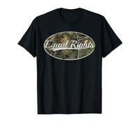 Equal Rights Distressed Camouflage Advocate Design T-Shirt