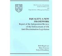 Equality :A New Framework Judge Institute of Management Studies, University of Cambridge Centre for Public Law, B.A. Hepple, Mary Coussey, Tufyal Choudhury (Auteur)