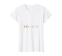 Equality Design Art de déclaration d’égalité Minimaliste T-Shirt Graphique avec Valeur, Femme, Blanc, XL
