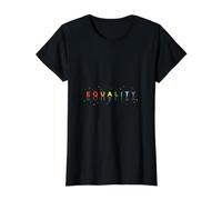 Equality Design Art de déclaration d’égalité Minimaliste T-Shirt Graphique avec Valeur, Femme, Noir, L