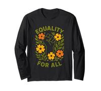 Equality For All Poing Levé Justice Sociale Solidarité Manche Longue
