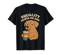 Equality Hurts No One Funny Dog LGBTQ Pride Month Sarcastic T-Shirt