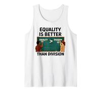 Equality is Greater Than Division Anti Racism Maths Humour USA Débardeur