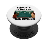 Equality is Greater Than Division Anti Racism Maths Humour USA PopSockets PopGrip Adhésif