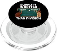 Equality is Greater Than Division Anti Racism Maths Humour USA PopSockets PopGrip pour MagSafe