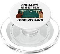 Equality is Greater Than Division Anti Racism Maths Humour USA PopSockets PopGrip pour MagSafe