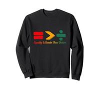 Equality Is Greater Than Division Juneteenth Afro Men Women Sweatshirt